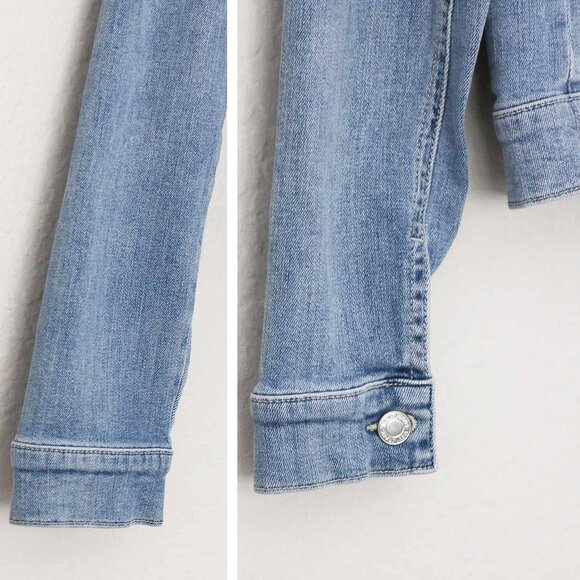 Mavi Women's XS Samantha Denim Jacket Stretchy Slim Fit Crop Organic Cotton $118 - Picture 10 of 15